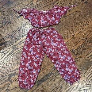 Eberjey Red Crop Top Beach Cover Up